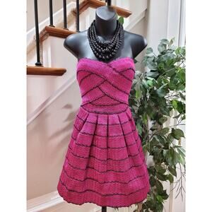 Blvd Collection Women Purple Polyester Off The Shoulder Knee Length Dress Size S